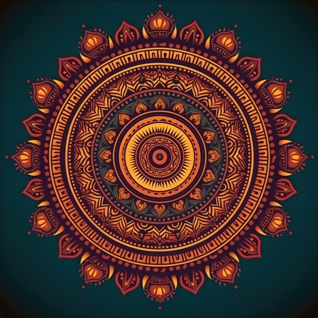 Multicoloured mandala design, created using generative ai technology - Free Images, Stock Photos and Pictures on Pikwizard.com