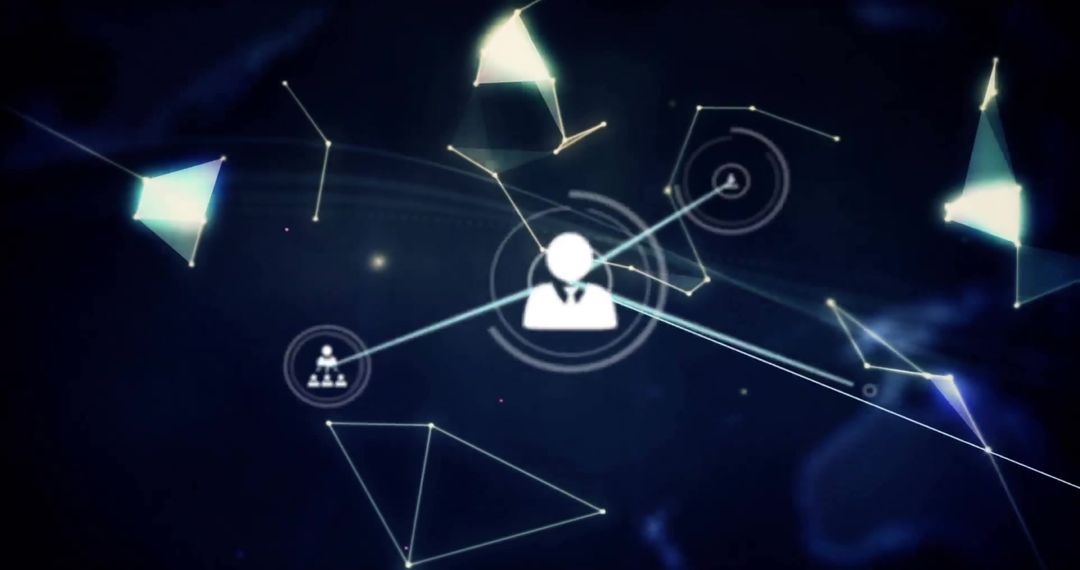 Global Network of Digital Connections in Abstract Space