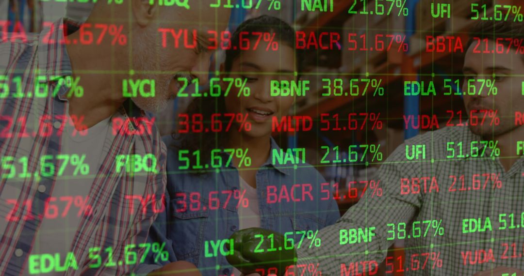 Financial Data Overlay on Team in Warehouse Environment