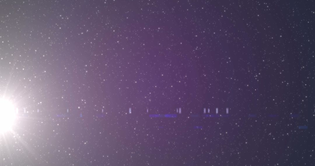 Digital Interface with Media Icons and Light Spots