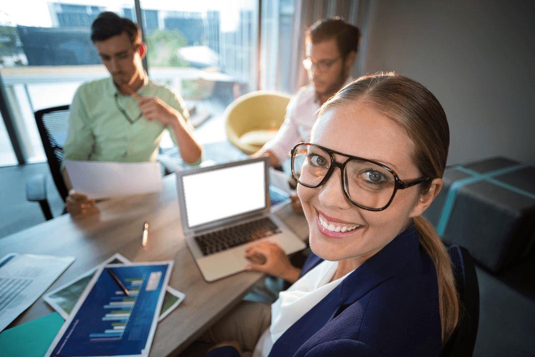 Business Meeting Room: Transparent Background Professional Look