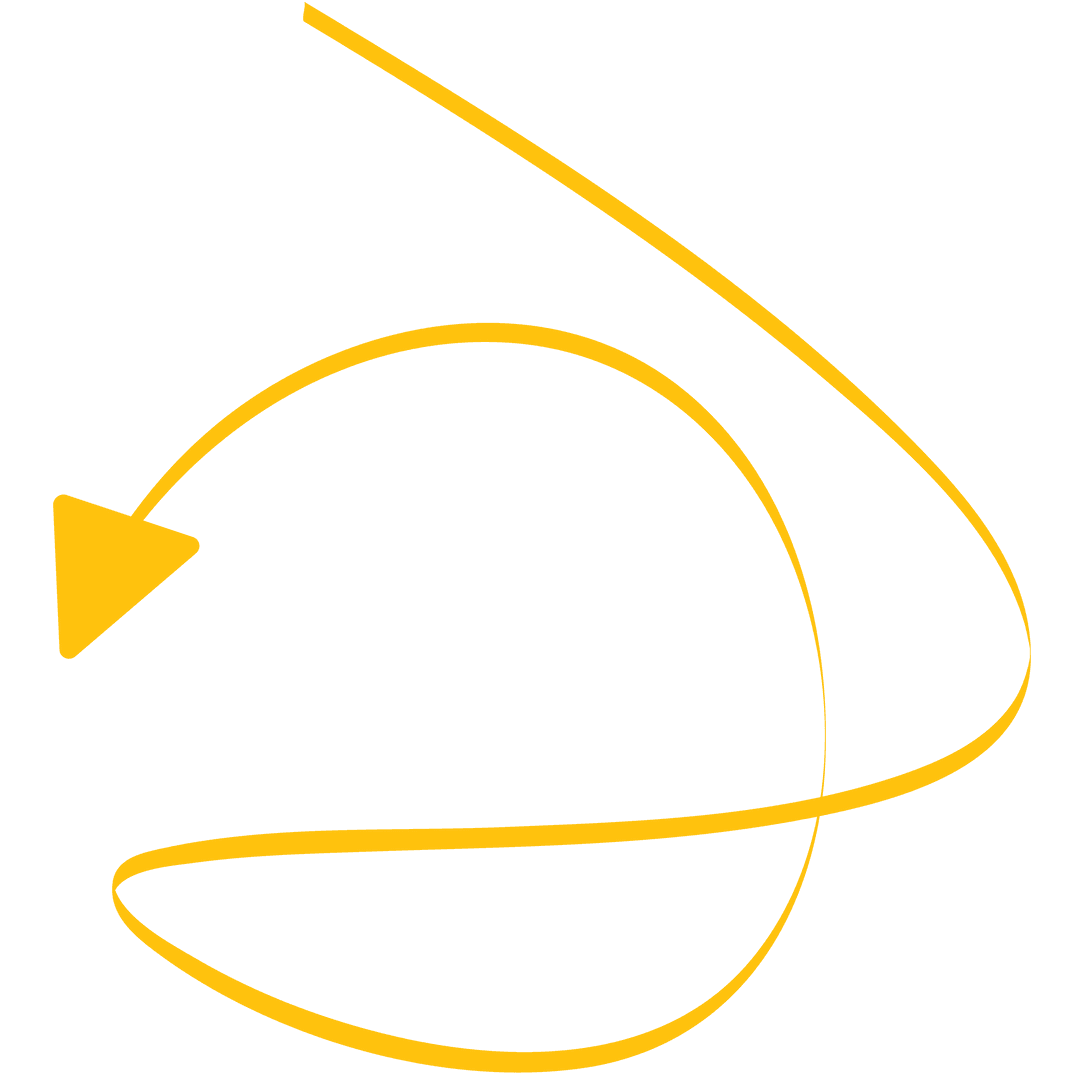 Yellow Curvy Arrow Downward Transparent Logo