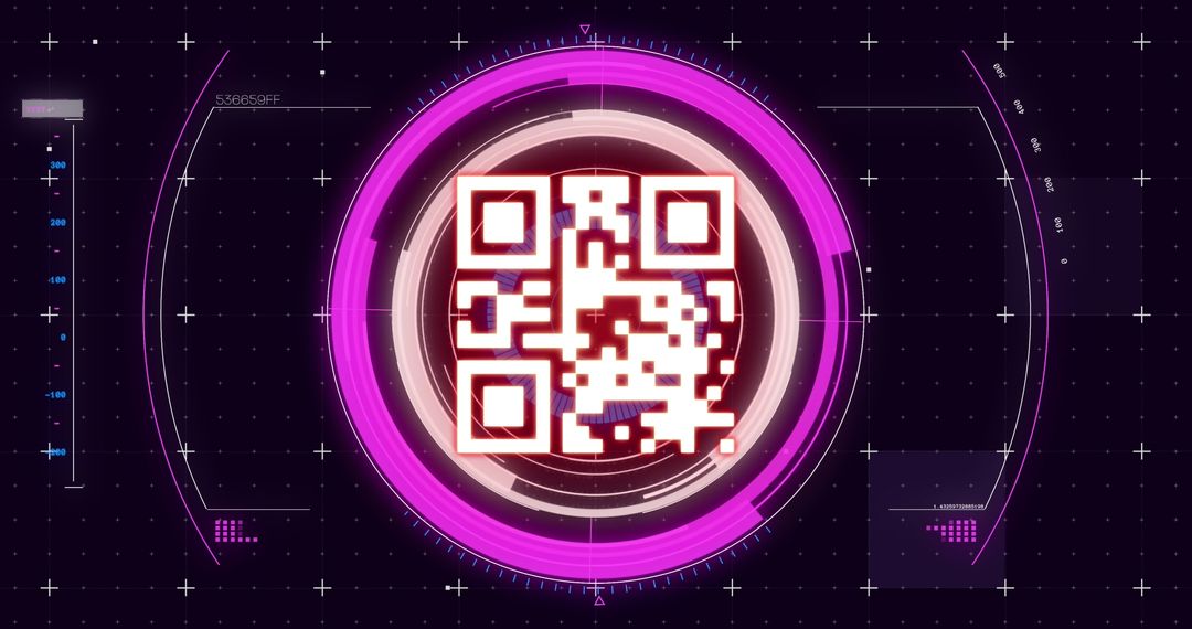 Futuristic QR Code Scanner in Neon Digital Interface - Free Images, Stock Photos and Pictures on Pikwizard.com