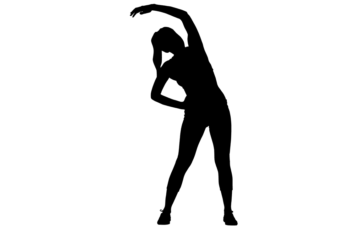 Elegant Silhouette of Woman in Movement on Transparent Background