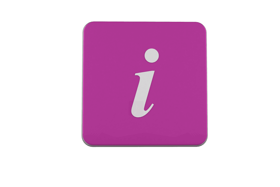 Digital i Letter Icon on Transparent Background
