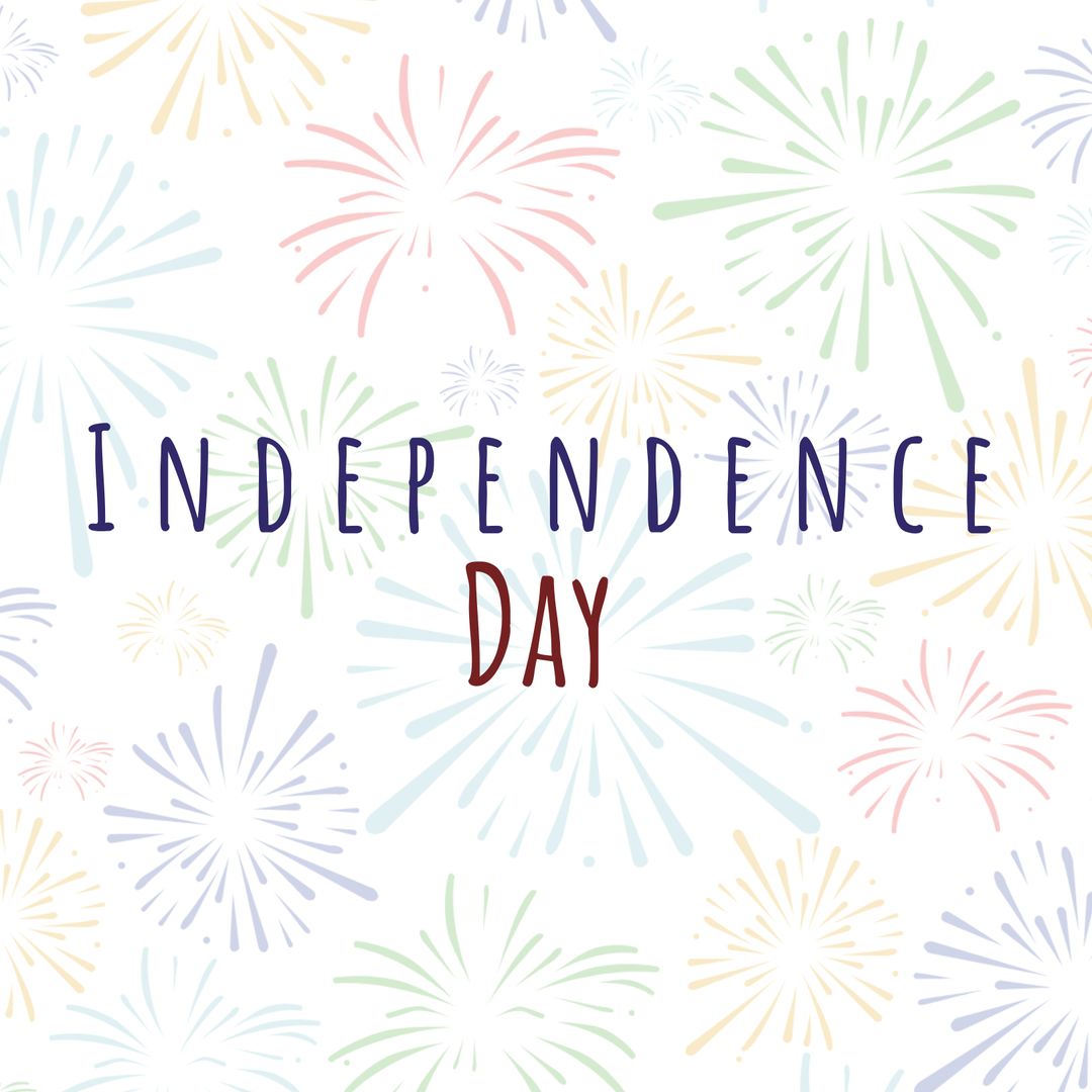 Colorful Independence Day Fireworks Celebration