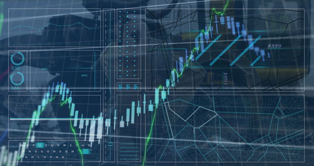 Futuristic Data Processing and Global Network Interface Display - Free Images, Stock Photos and Pictures on Pikwizard.com