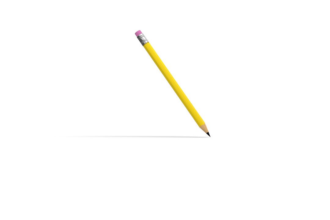 Yellow Pencil with Eraser on Transparent Background - Download Free Stock Images Pikwizard.com