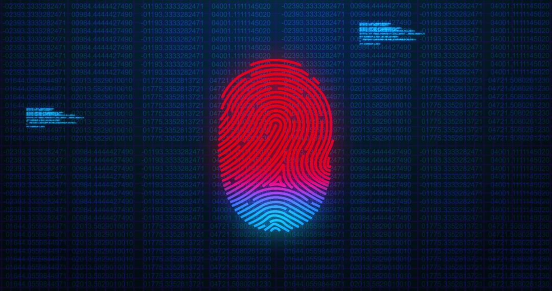 Digital Fingerprint in Cybersecurity Concept