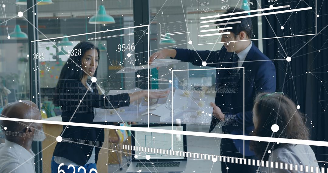 Diverse Colleagues Engaging in Data Analysis Meeting