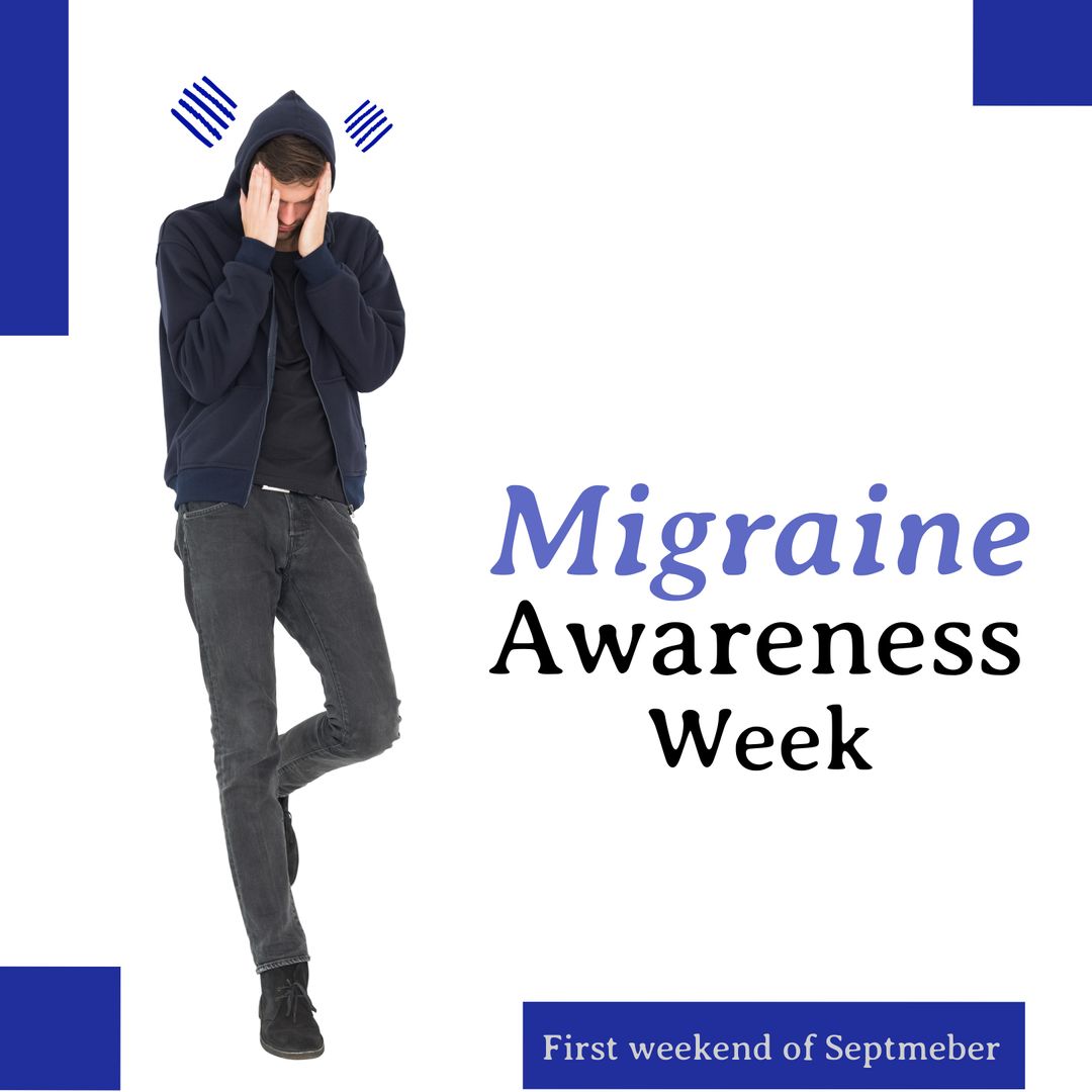Man Suffering Headache Highlighting Migraine Awareness