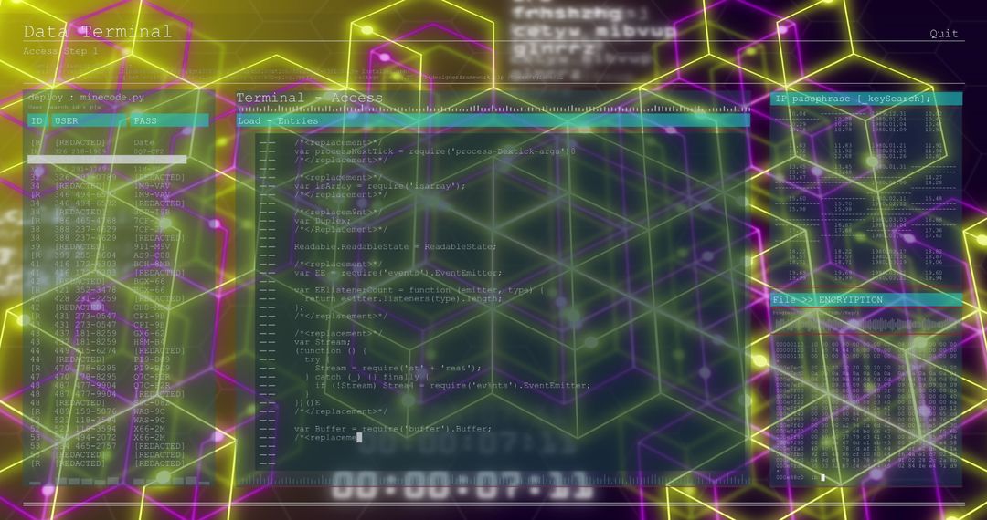 Digital Network Connections and Data Processing Collage