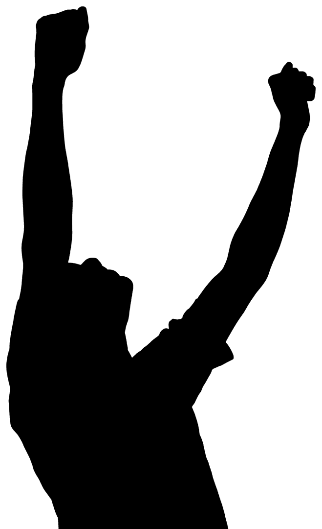 Victorious Silhouette Transparent on Success