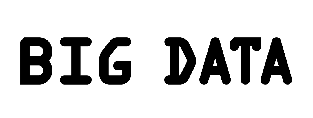 Big Data Text Illustration on Transparent Background