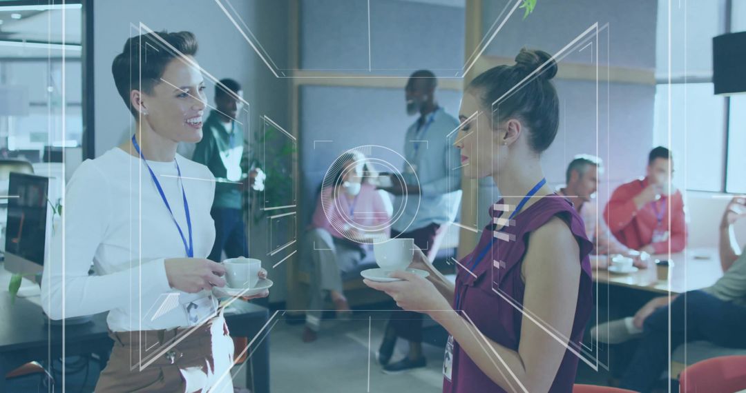 Professionals Discussing Ideas in Modern Office