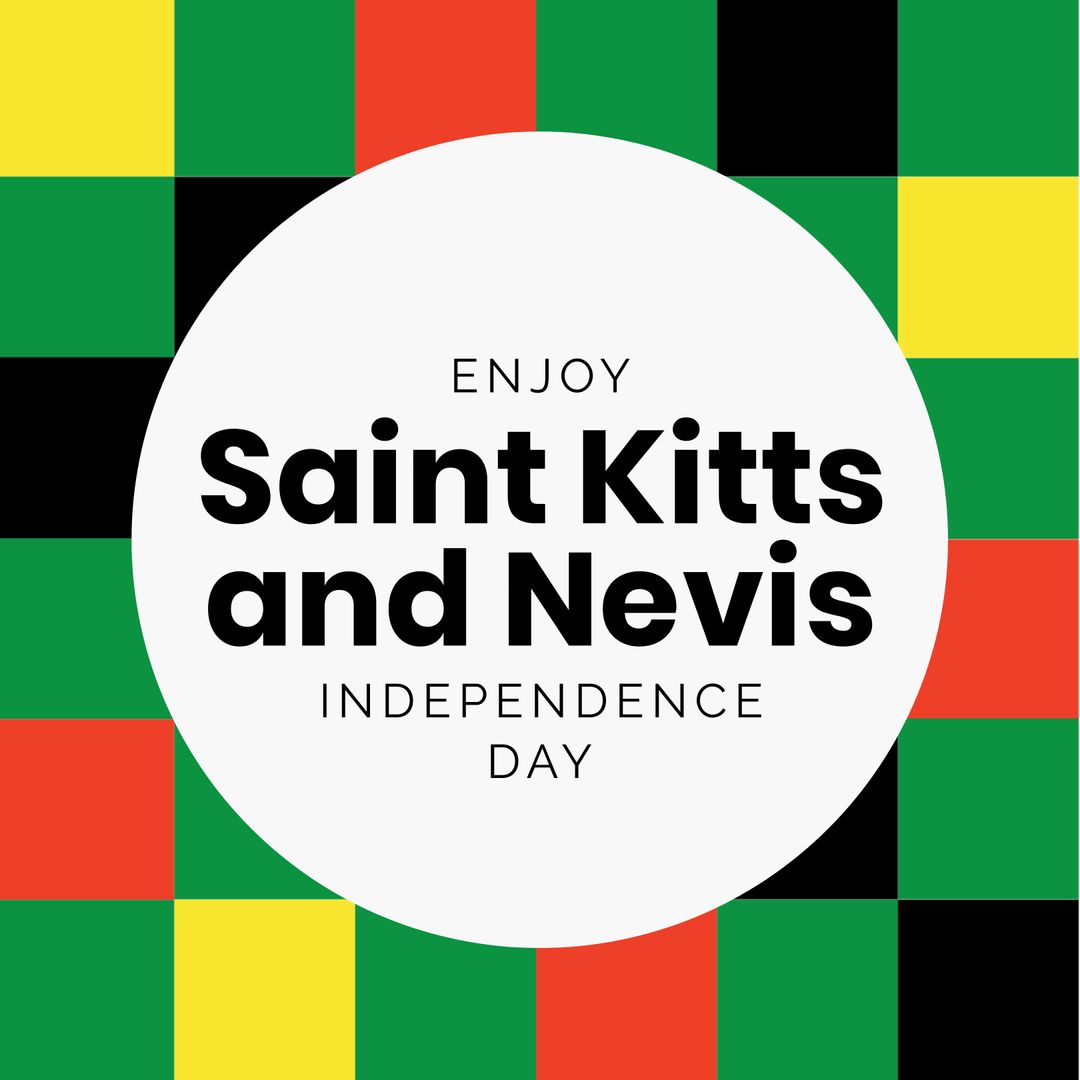 Colorful Saint Kitts and Nevis Independence Day Design