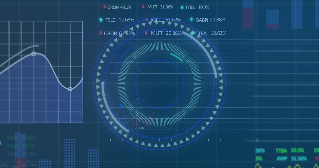 Futuristic Stock Market Analytics Display