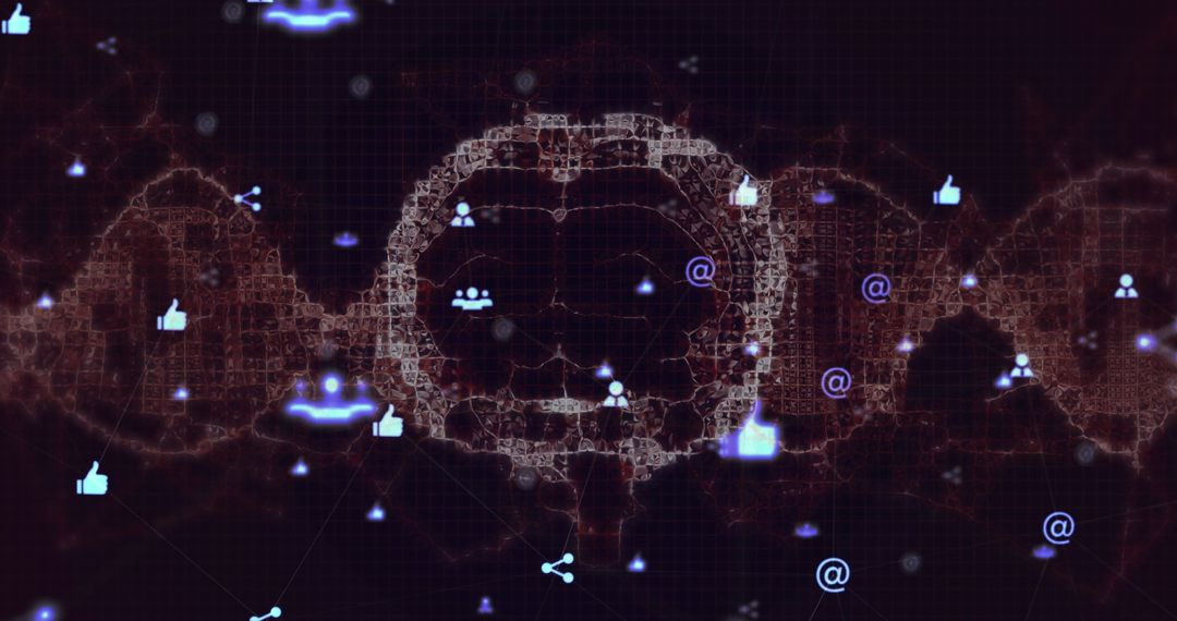 Global Connections Through Social Media Symbols