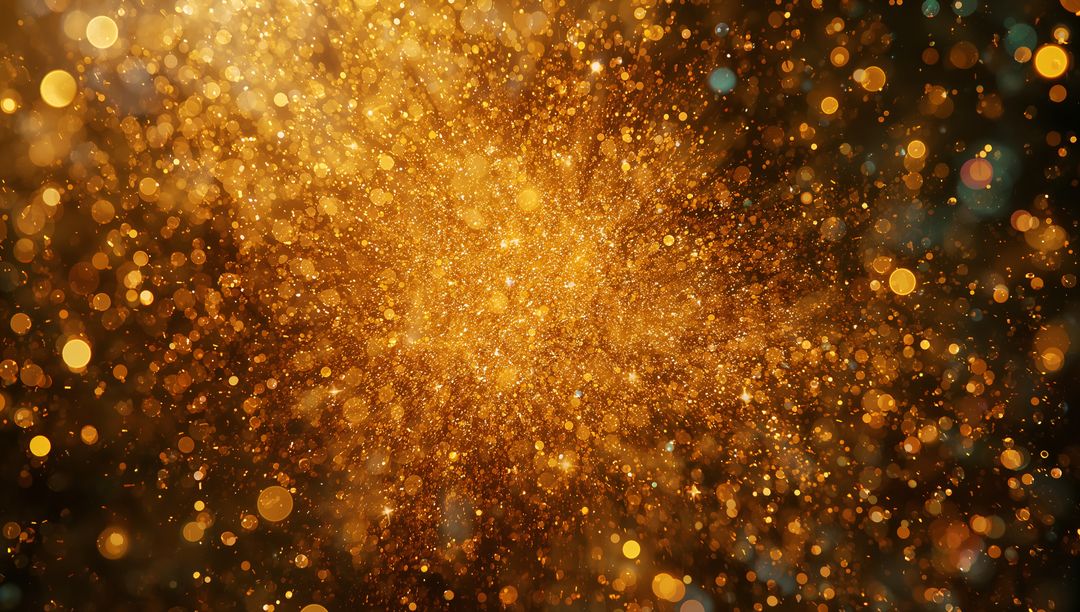 Glamorous Celebration with Golden Bokeh Flecks