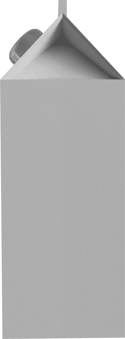 Blank Transparent Drink Carton with Cap for Product Mockup