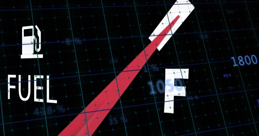 Digital Interface with Fuel Gauge and Data Highlights Modern Business