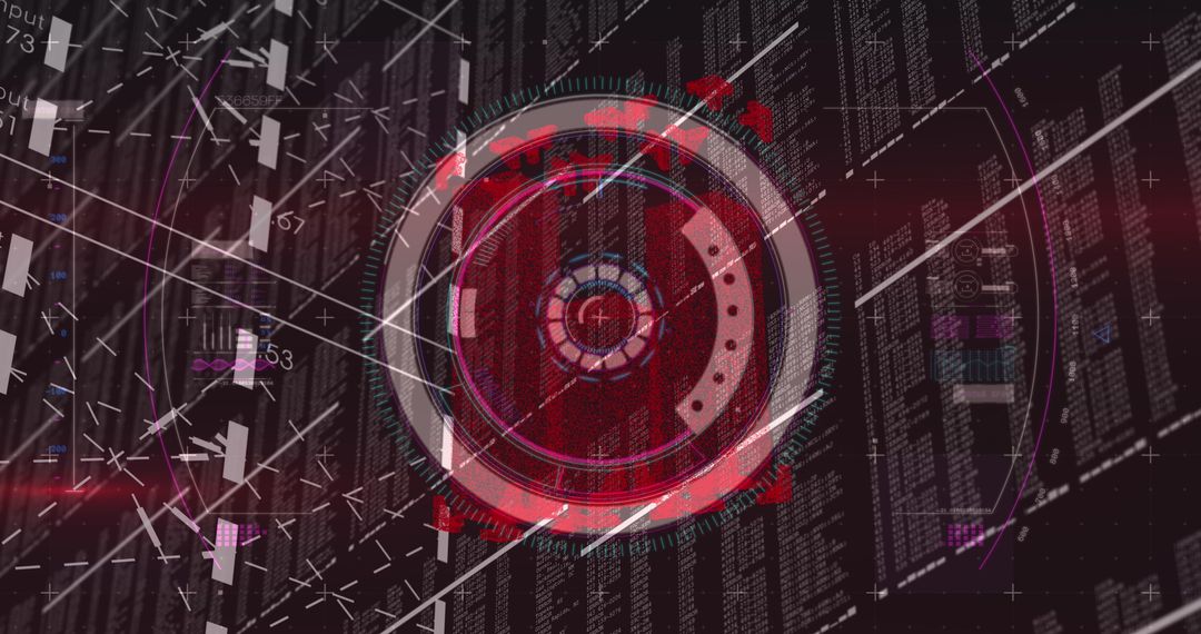 Futuristic Digital Interface Displaying Financial Data and Scanning