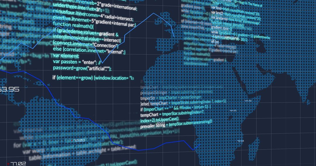 Global Data Processing Network with Digital Interface Overlay - Free Images, Stock Photos and Pictures on Pikwizard.com