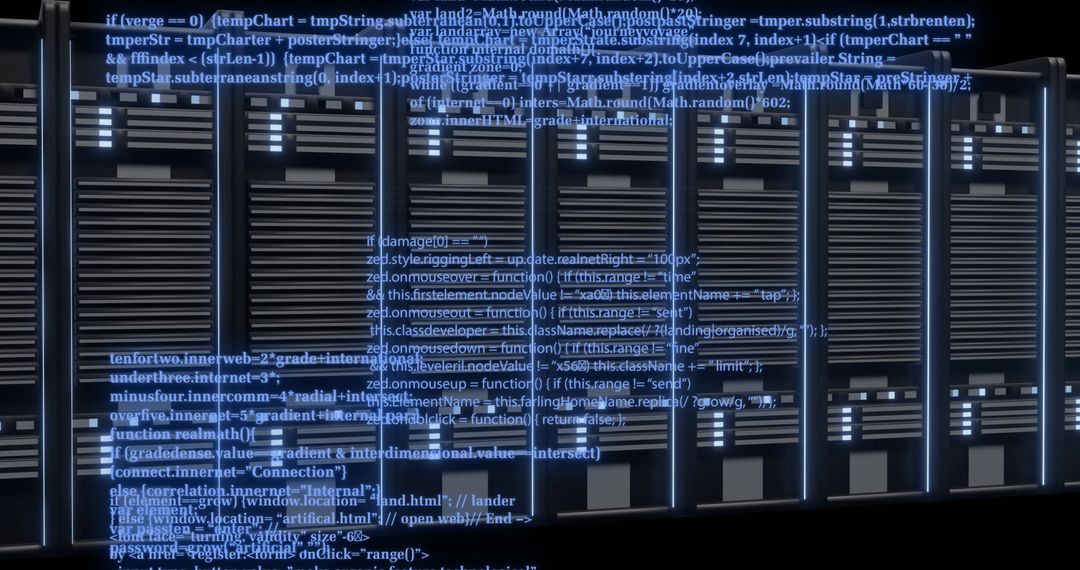 Digital Data Processing on Computer Servers with Code Animation - Free Images, Stock Photos and Pictures on Pikwizard.com