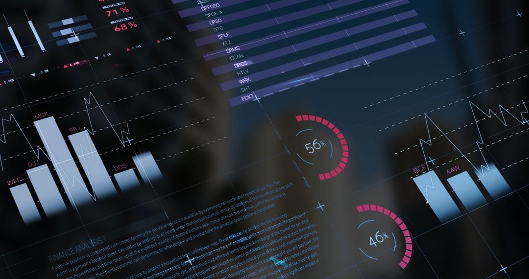 Digital Interface with Data Visuals for Technology Concepts
