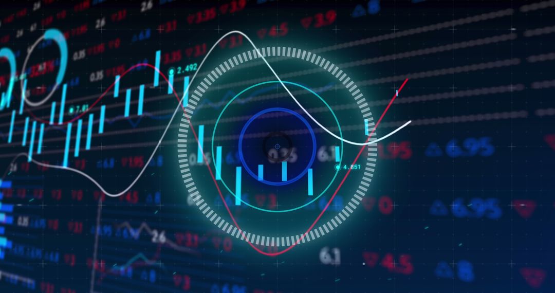Digital Interface Showing Global Business Data Trends