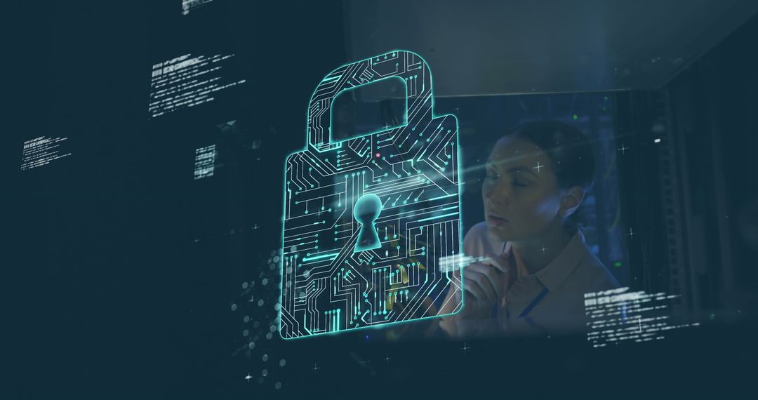 Female IT Technician Contemplates Virtual Security Solutions