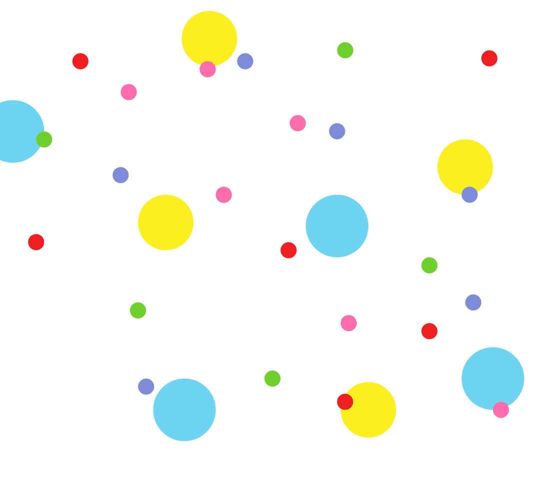 Transparent Colorful Spots Pattern on Isolated Background