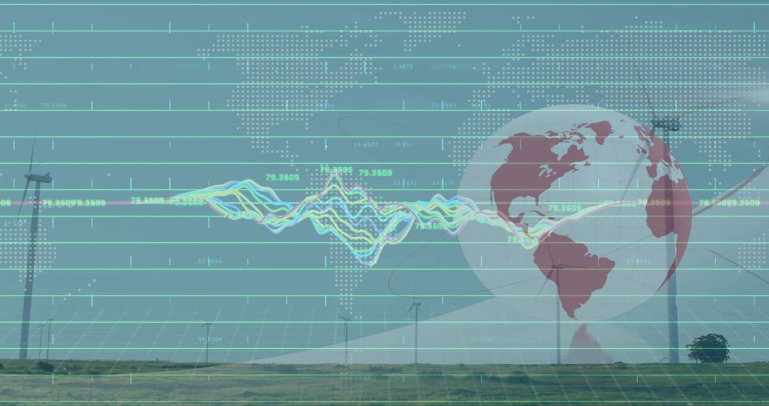 Global Renewable Energy Data Visualization with Wind Turbines