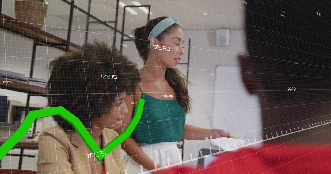 Colleagues Analyzing Financial Data in Office Meeting