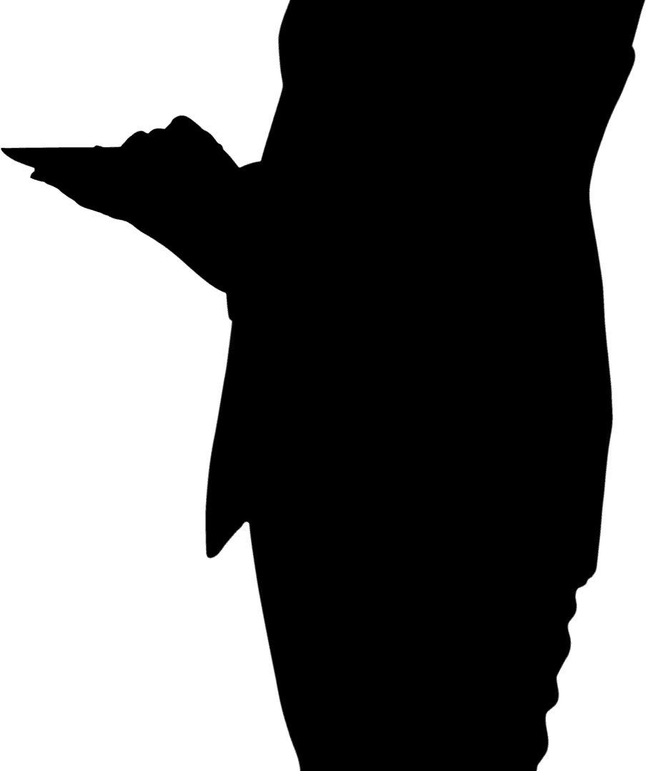 Transparent Silhouette Businessman with Tablet Professional Vector