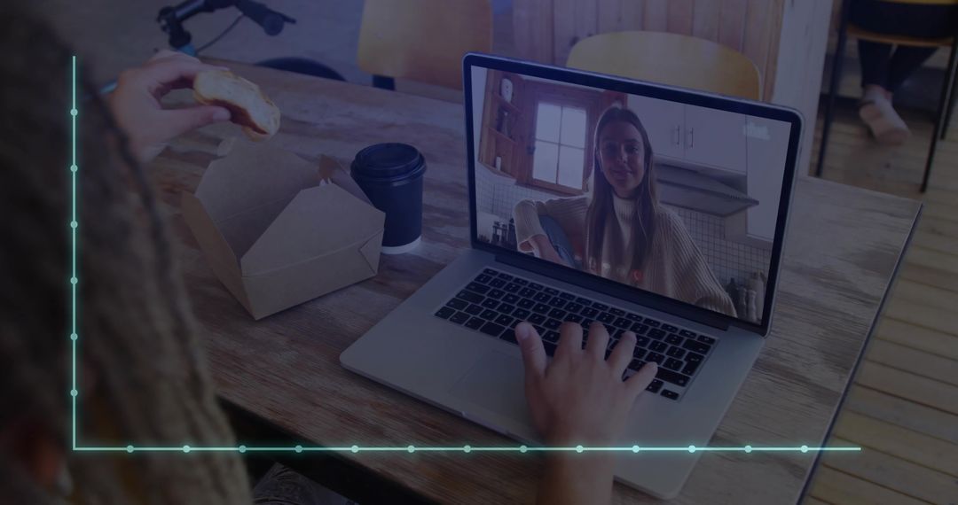 Casual Video Conference in Cafeteria Setting for Remote Collaboration