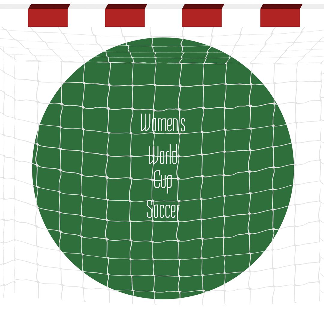 Women's World Cup Soccer Celebration with Net Background
