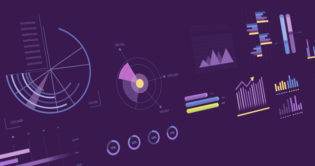 Abstract Infographics Representing Financial Data Analytics