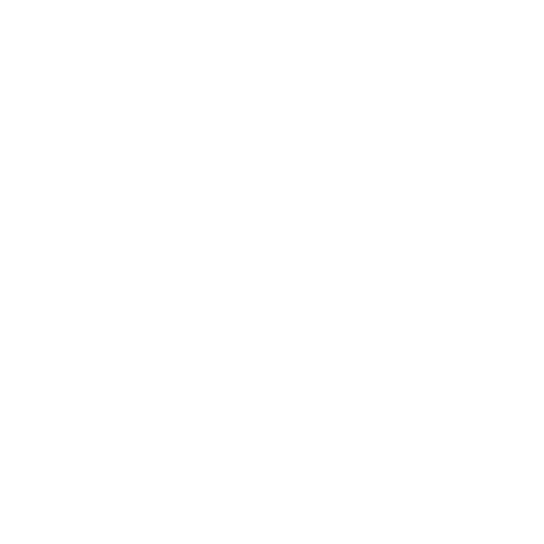 White Silhouette Rosette on Transparent Background