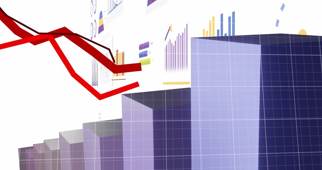 Analyzing Financial Data with Graphs and Red Trend Lines