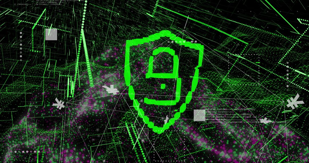 Digital Data Protection with Shield Padlock and Global Connections