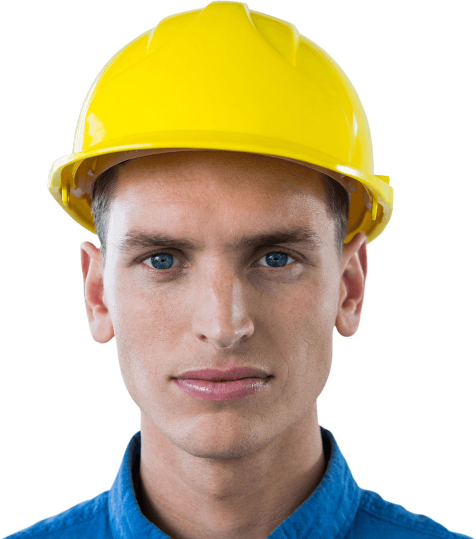 Transparent Background Confident Male Engineer