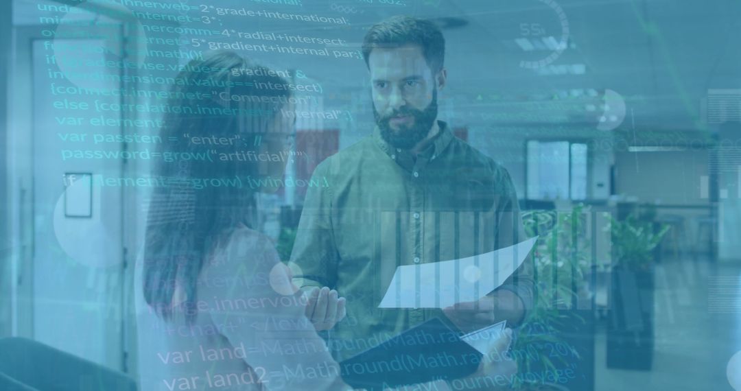 Collaborative Business Discussion with Digital Data Overlay