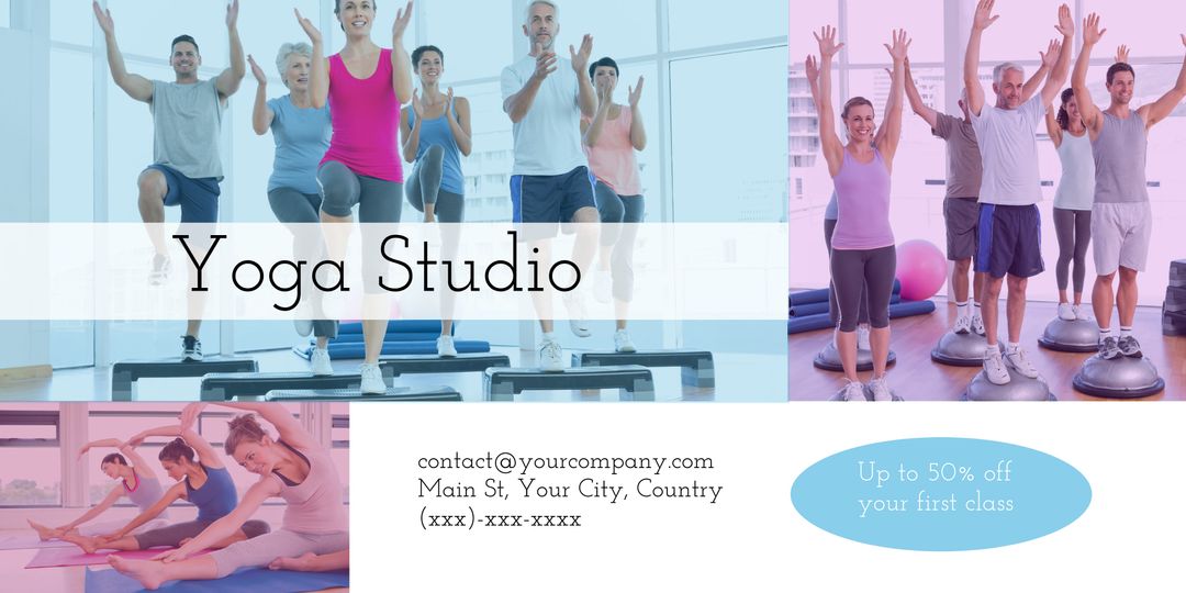 Diverse Group in Yoga Class Promoting Wellness and Vitality