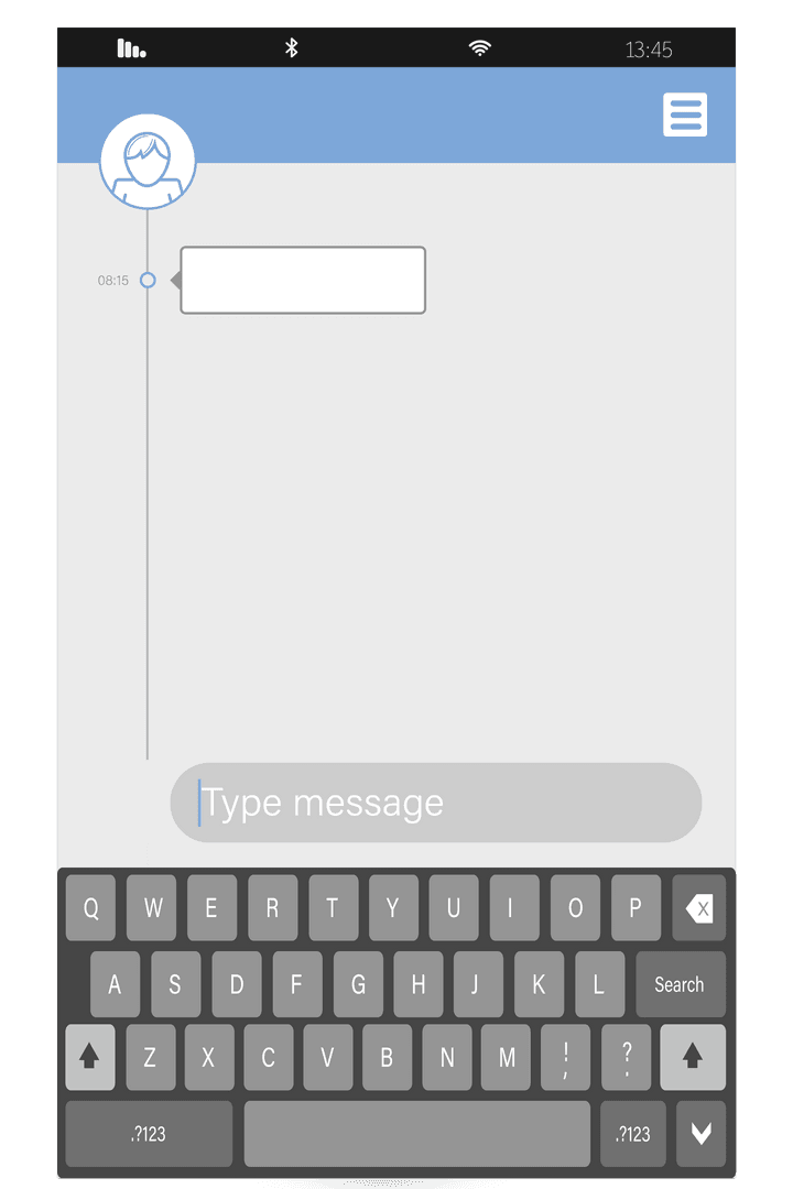 Chat Window with Text Box on Transparent Background Illustration