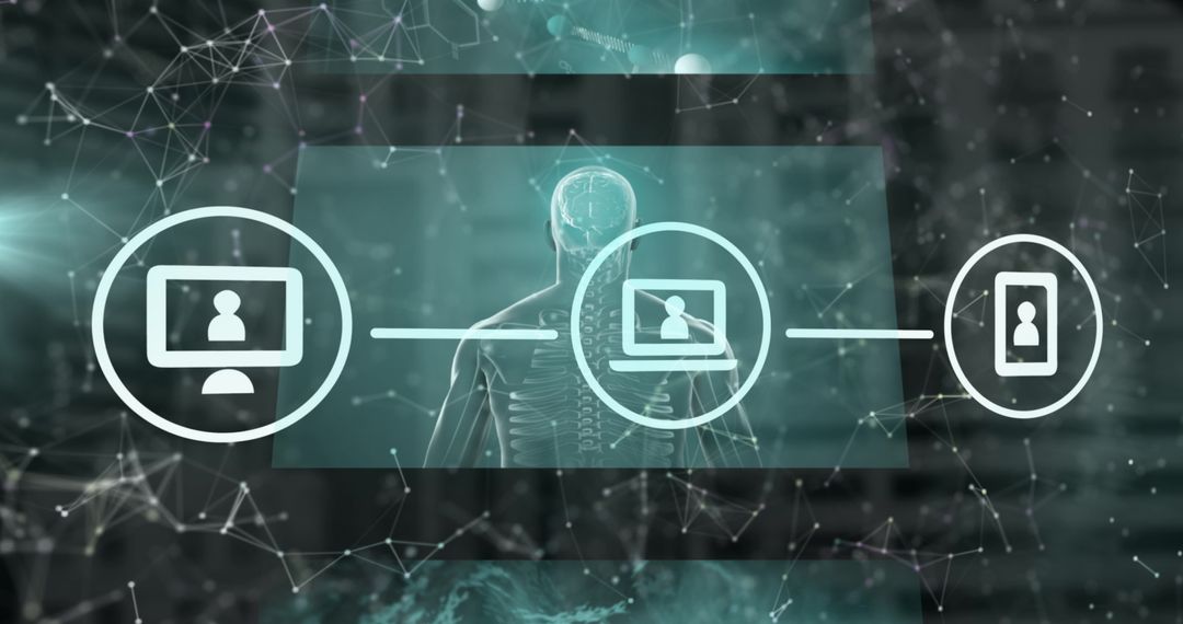 Digital Network Connections with Data Processing Theme