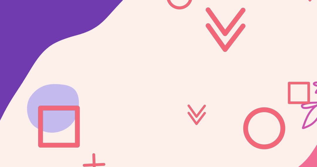 Abstract Geometric Shapes on Soft Beige Background