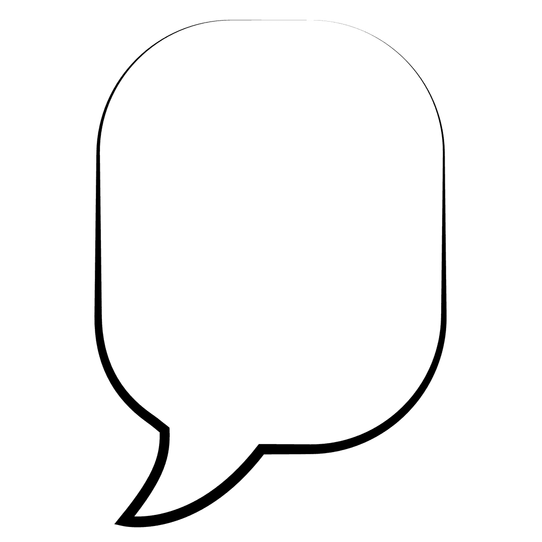 Blank Speech Bubble on Transparent Background Illustration