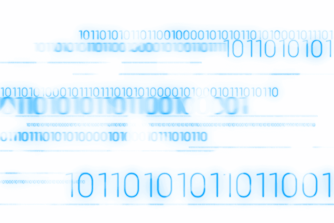 Binary Code Digital Transparent Vector Background