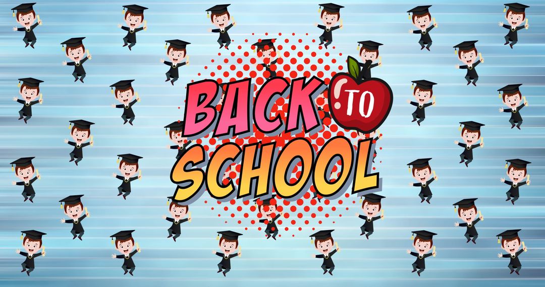 Back To School Banner with Graduating Character Design